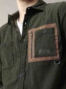 Shop Latest Dark Green Shacket Mens Online in IndiaRs. 1499.00