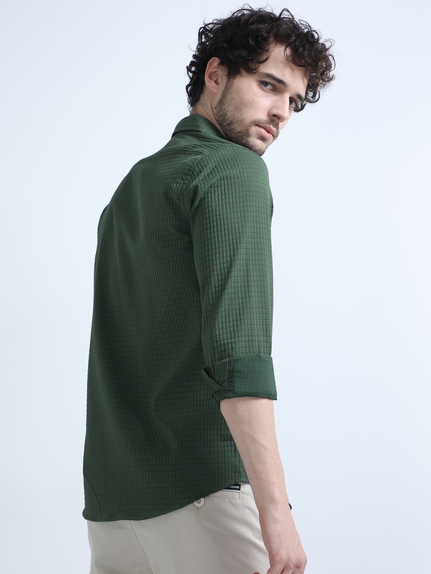 Shop Stylish Basil Green Shirt Men Online In India