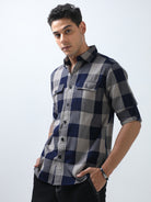 Shop Trendy Beige Check Shirt Online at Great PriceRs. 1399.00