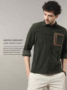 Shop Latest Dark Green Shacket Mens Online in IndiaRs. 1499.00