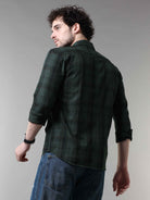 Shop Green And Burgundy Check Shirt Jacket MensRs. 1549.00