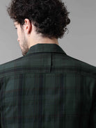 Shop Green And Burgundy Check Shirt Jacket MensRs. 1549.00