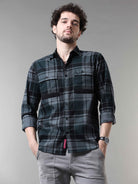 Shop Corduroy Check Double Pocket Shirts Online India Rs. 1399.00