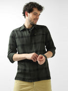 Buy Latest Moss Green Check Shirt Online at Great PriceRs. 1499.00