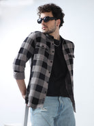 Buy Cool and Comfortable beige check shirt at Great priceRs. 1359.00